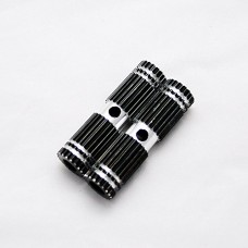 2x Premium Mini Black Metal Alloy Kid-Sized Foot Pegs Fits Most Regular BMX Trick Mountain Bicycles (2.67in Long  0.35in Diameter Hole  0.75in Wide) - B0172CTNFQ
